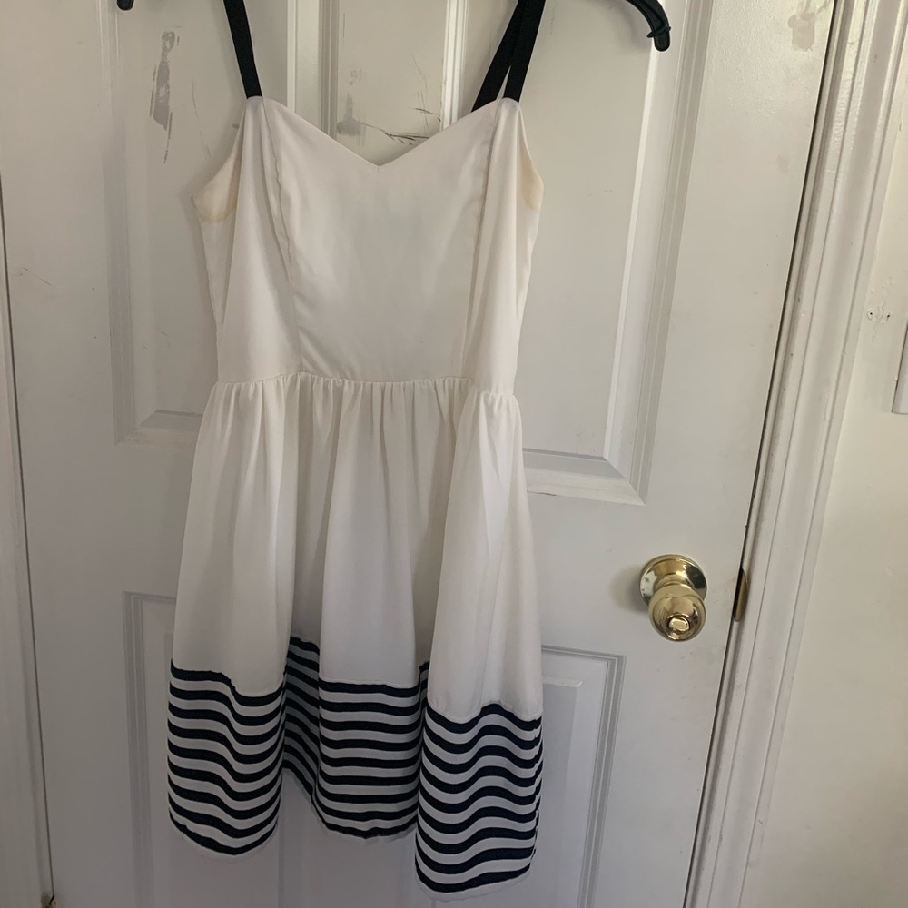 black and white dress